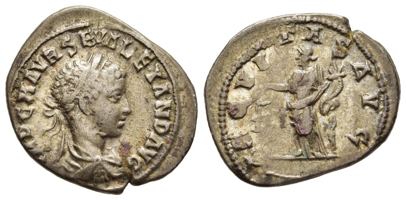 SEVERUS ALEXANDER (222-235). Denarius. Antioch.

Obv: IMP C M AVR SEV ALEXAND AV...