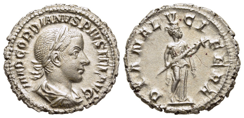 GORDIAN III (238-244). Denarius. Rome.

Obv: IMP GORDIANVS PIVS FEL AVG.
Laureat...