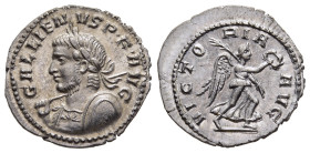 GALLIENUS. "Quinarius" (lead/tin). Berlin Museum restrike. Dies by Carl Wilhelm Becker (1772-1830).

Obv: GALLIENVS P F AVG.
Laureate and cuirassed bu...