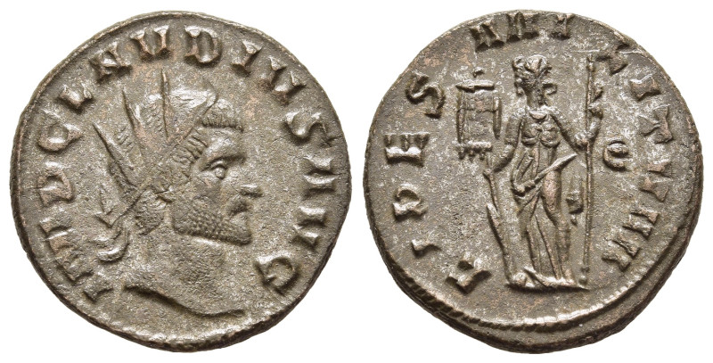CLAUDIUS II GOTHICUS (268-270). Antoninianus. Rome.

Obv: IMP CLAVDIVS AVG.
Radi...