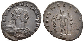 AURELIAN (270-275). Antoninianus. Rome.

Obv:IMP AVRELIANVS AVG.
Radiate and cuirassed bust right.
Rev: FIDES MILITVM // IV.
Aurelian standing le...