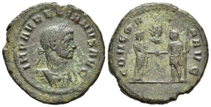 AURELIAN (270-275). As. Rome.

Obv: IMP AVRELIANVS AVG.
Laureate and cuirassed b...