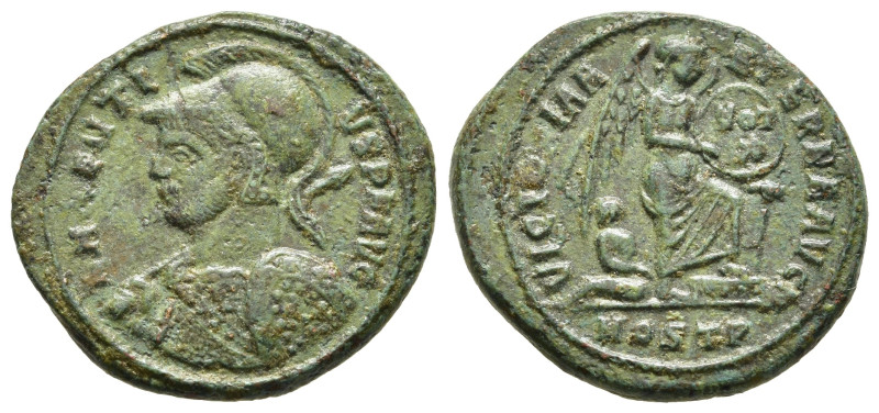 MAXENTIUS (307-312). Half Follis. Ostia.

Obv: MAXENTIVS P F AVG.
Helmeted and c...