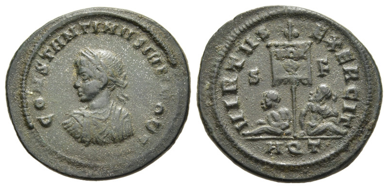 CONSTANTINE II (Caesar, 316-337). Follis. Aquileia.

Obv: CONSTANTINVS IVN NOB C...