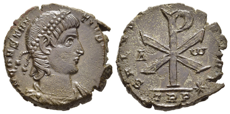 CONSTANTIUS II (337-361). Double Centenionalis. Revolt of Poemenius issue(?). Tr...