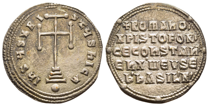 CONSTANTINE VII PORPHYROGENITUS with ROMANUS I and CHRISTOPHER (913-959). Miliar...