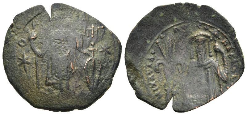 MICHAEL VIII PALAEOLOGUS (1261-1282). Trachy. Thessalonica.

Obv: St. Demetrius ...