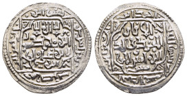 ISLAMIC. The Coinage of Yaman. Zaydi Imams. al-Mahdî Ahmad ibn al-Husayn (646-655 AH). Mahdawî dirham (655 AH). Birâsh. 

Lowick cf. 1983 no. 19 for t...