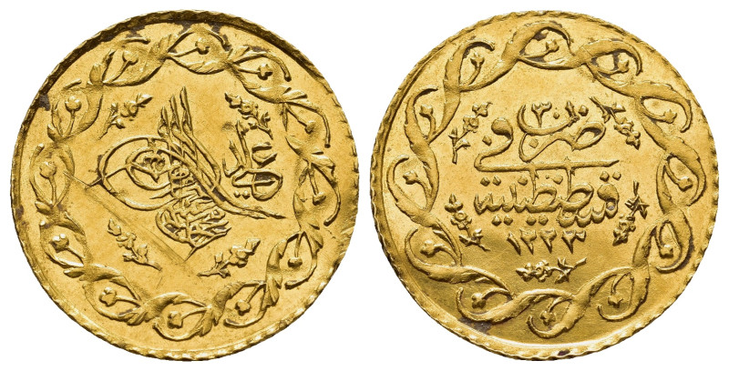 ISLAMIC. Ottoman Empire. Mahmud II (AH 1222-1255 / AD 1808-1839). GOLD Cedid Mah...