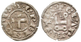 CRUSADER STATES. Frankish Greece. Achaia. Guillaume II de Villehardouin (1246-1278). Denier Tournois. Glarenza (modern Kyllini in Elis).

Obv: +•G PRI...
