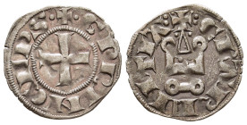 CRUSADER STATES. Frankish Greece. Achaia. Guillaume II de Villehardouin (1246-1278). Denier Tournois. Glarenza (modern Kyllini in Elis).

Obv: +•G PRI...