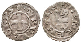 CRUSADER STATES. Frankish Greece. Achaia. Guillaume II de Villehardouin (1246-1278). Denier Tournois. Glarenza (modern Kyllini in Elis).

Obv: +•G• PR...