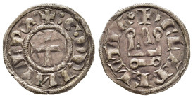 CRUSADER STATES. Frankish Greece. Achaia. Guillaume II de Villehardouin (1246-1278). Denier Tournois. Glarenza (modern Kyllini in Elis).

Obv: +•G• PR...