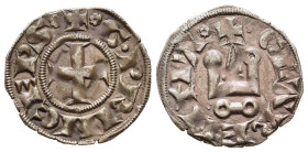 CRUSADER STATES. Frankish Greece. Achaia. Guillaume II de Villehardouin (1246-1278). Denier Tournois. Glarenza (modern Kyllini in Elis).

Obv: +✿G• PR...