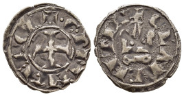 CRUSADER STATES. Frankish Greece. Achaia. Guillaume II de Villehardouin (1246-1278). Denier Tournois. Glarenza (modern Kyllini in Elis).

Obv: +•G• PR...