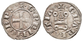 CRUSADER STATES. Frankish Greece. Achaia. Guillaume II de Villehardouin (1246-1278). Denier Tournois. Glarenza (modern Kyllini in Elis).

Obv: +•G• PR...