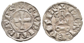 CRUSADER STATES. Frankish Greece. Achaia. Guillaume II de Villehardouin (1246-1278). Denier Tournois. Glarenza (modern Kyllini in Elis).

Obv: +G• PRI...
