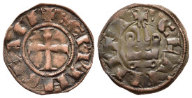 CRUSADER STATES. Frankish Greece. Achaia. Guillaume II de Villehardouin (1246-1278). Denier Tournois. Glarenza (modern Kyllini in Elis).

Obv: +:G PRI...