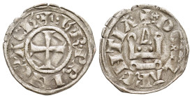 CRUSADER STATES. Frankish Greece. Achaia. Charles II de Anjou (1285-1289). Denier Tournois. Glarenza (modern Kyllini in Elis).

Obv: +•K• R• PRINC' AC...