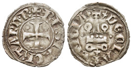 CRUSADER STATES. Frankish Greece. Achaia. Philip of Taranto (1307-1313). Denier Tournois. Glarenza (modern Kyllini in Elis).

Obv: +•PhS P ACh• TAR• D...