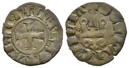 CRUSADER STATES. Frankish Greece. Achaia. Mahaut de Hainaut (1316-1321). Denier Tournois. Glarenza (modern Kyllini in Elis).

Obv: +MAHAVTA. P. ACH', ...