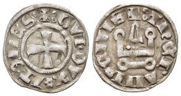 CRUSADER STATES. Frankish Greece. Duchy of Athens. Guy II de la Roche (1287-1308). Denier Tournois.

Obv: +: GVI ° DVX ✿ ATENES' around cross pattée.
...