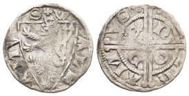 BELGIEN- BRABANT- NIEDERLANDE. Limburg, Herzogtum. Walram von Ligny, Gouverneur (1284-1286). Sterling. Rolduc (Kerkrade).

Vs: +W-ALR-AMV-S, Limburger...