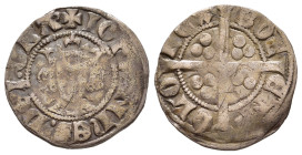 LUXEMBURG, GRAFSCHAFT. Johann der Blinde (1309-1346, 1310 König von Böhmen). Sterling (nach 1337), mit Titel König von Polen.

Vs: +:IOhAhNES:DEI:GR...
