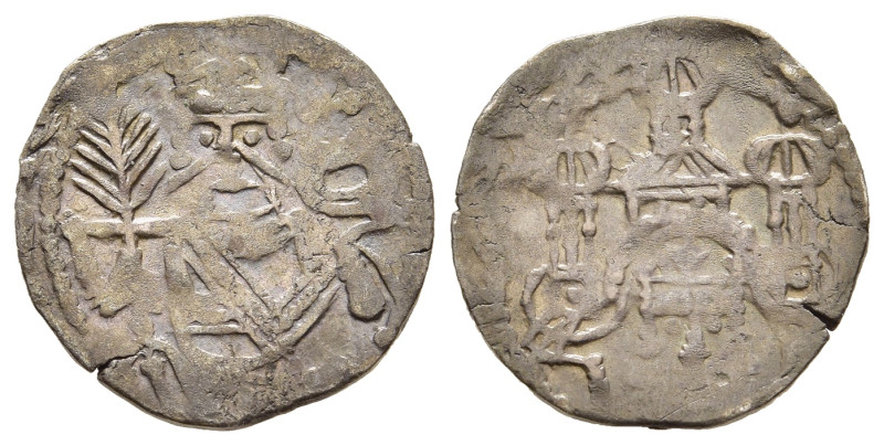 DEUTSCHE MÜNZEN. AACHEN. Friedrich II. (1215-1250). Pfennig.

Vs: Thronender Kai...