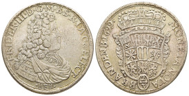 DEUTSCHE MÜNZEN. BRANDENBURG-PREUSSEN. Brandenburg, Markgrafschaft, seit dem 14. Jahrhundert Kurfürstentum.

Friedrich III (1688-1701). 2/3 Taler 1699...