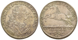 DEUTSCHE MÜNZEN. Braunschweig-Wolfenbüttel. Karl I (1735-1780). 2/3 Taler 1764. Braunschweig. 

Welter 2733.

Condition: Sehr schön+.

Weight: 14,04 g...