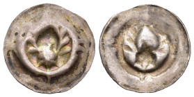 DEUTSCHE MÜNZEN. Hohnstein. Grafschaft. Heinrich IV (1309-1356) und Dietrich V (1309-1329). Hohlpfennig. Ellrich. 

Vs: Helm mit Hirschgeweih, zwische...