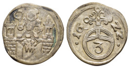 DEUTSCHE MÜNZEN. Magdeburg, Stadt. Dreier (3 Pfennig) 1622.

v. Schrötter 1751.

Condition: Sehr schön.

Weight: 1,06 g.
Diameter: 17 mm.