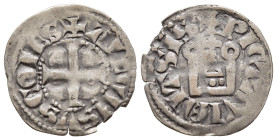 FRANCE. Provincial. Poitou. Alphonse de Poitiers (1249-1271). Denier Tournois.

Obv:+ ALFVNSVS COMES around cross pattée. 
Rev: + PICTAVIENSIS Châtel ...