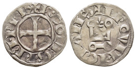 FRANCE. Provincial. Provence. Charles I d'Anjou (1246-1266). Denier Tournois.

Obv: +K·COMES·P FI·RE F· around cross pattée. 
Rev: + PROVINCIALIS Chât...