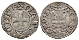 FRANCE. Provincial. Provence. Alphonse de Poitiers (1249-1271). Denier Tournois.

Obv: +MARCh' PVINCIE around cross pattée; initial cross ponctuée. 
R...