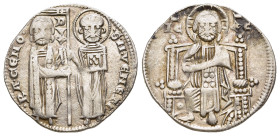 ITALY. Venice. Reniero Zeno (1252-1268). Grosso.

Obv: IC XC.
Christ Pantokrator enthroned facing.
Rev: RA CENO S M VENETI DVX.
Doge and St. Mark stan...