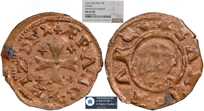 ITALY. Venice. Francesco Erizzo (1631-1646). 2 Bagattini (Doppio Bagattino).

Ob...