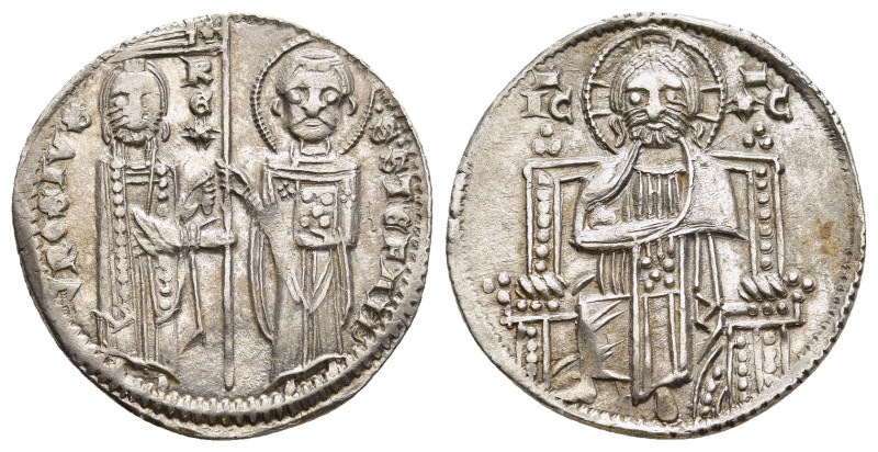 SERBIA. Stefan Uroš II Milutin (1282-1321). Grosso Matapan.

Obv: IC - XC.
Chris...