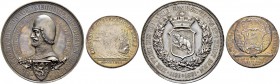 SCHWEIZ 
 Bern 
 Silbermedaille 1891. 700-Jahrfeier der Stadtgründung. Sechzehnerpfennig 1737. Fast FDC und sehr schön. 
 (2)