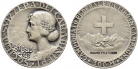 SCHWEIZ 
 Schützentaler, Schützenmedaillen & Schützenvaria 
 Gesamtschweiz / Diverse Medaillen 
 Silbermedaille o. J. (ab 1921). Campionato federal...