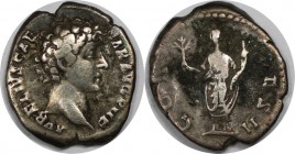 Römische Münzen, MÜNZEN DER RÖMISCHEN KAISERZEIT. Marcus Aurelius, 161-180 n. Chr, AR-Denar. Silber. 3.04 g. Sehr schön