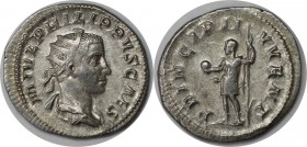 Römische Münzen, MÜNZEN DER RÖMISCHEN KAISERZEIT. Philip II Son of Philip I. Double Denarius, 247-249. 3.75gr. Silber. RIC220. Vorzüglich