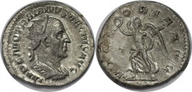 Römische Münzen, MÜNZEN DER RÖMISCHEN KAISERZEIT. ROM. TRAJANUS DECIUS. Antoninianus 249-251 n. Chr, 4.47 gms. Silber. RIC 29c. Stempelglanz