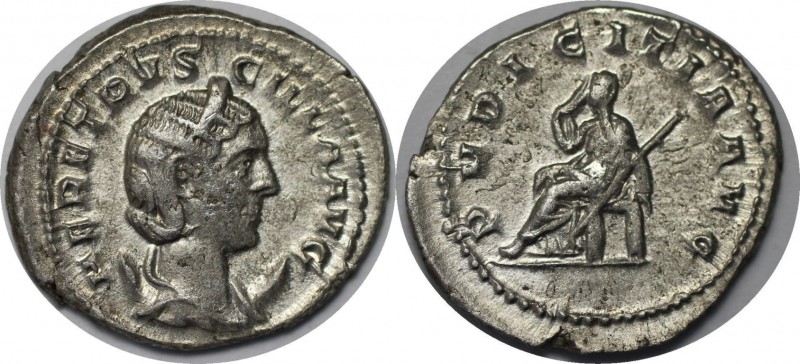 Römische Münzen, MÜNZEN DER RÖMISCHEN KAISERZEIT. Rom. Herennia Etruscilla. Anto...