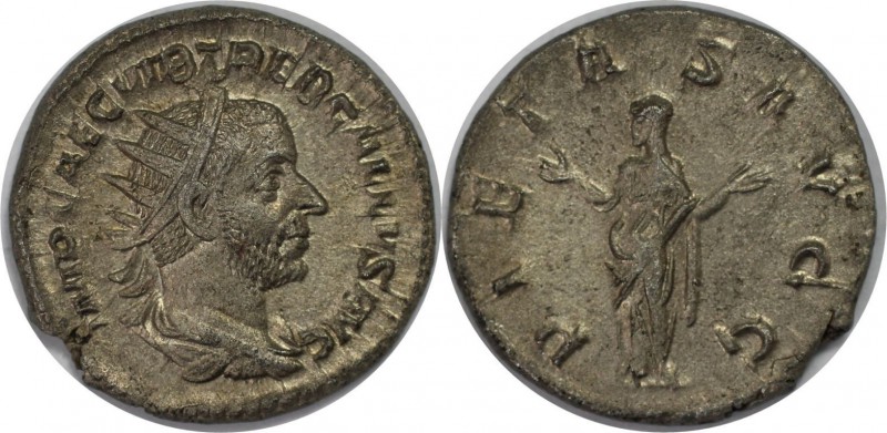 Römische Münzen, MÜNZEN DER RÖMISCHEN KAISERZEIT. ROM. TREBONIANUS GALLUS. Anton...