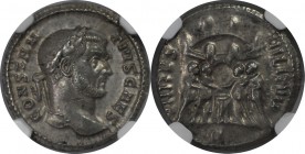 Römische Münzen, MÜNZEN DER RÖMISCHEN KAISERZEIT. Constantius I. Chlorus as Caesar, 293-305. AR-Argenteus 295/297, Rom, Silber. Cohen 312, RIC 42a. NG...