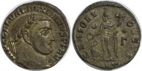 Römische Münzen, MÜNZEN DER RÖMISCHEN KAISERZEIT. Maximinus II. Daia. Follis 309-313 n. Chr., Antiochia, 5.34 g. Silber. Ric.642.161, C.31corr. Auktio...