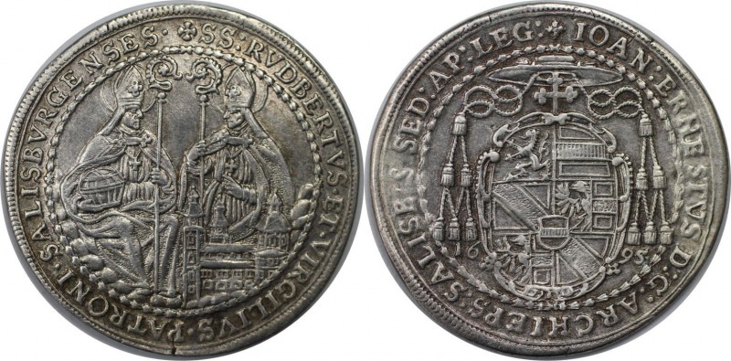 RDR – Habsburg – Österreich, RÖMISCH-DEUTSCHES REICH. 1/2 Taler 1695, Silber. KM...