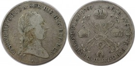 Europäische Münzen und Medaillen, Niederlande / Netherlands. AUSTRIAN NETHERLANDS. Joseph II (1765-1790). 1/2 Kronentaler 1788 A, Silber. KM 34. Sehr ...